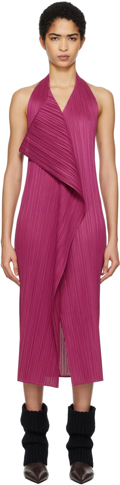 ISSEY MIYAKE PINK MONTHLY COLORS NOVEMBER MAXI DRESS