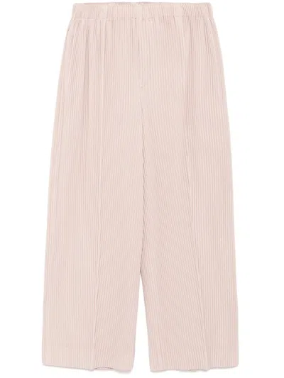 ISSEY MIYAKE PLEATED CROPPED TROUSERS