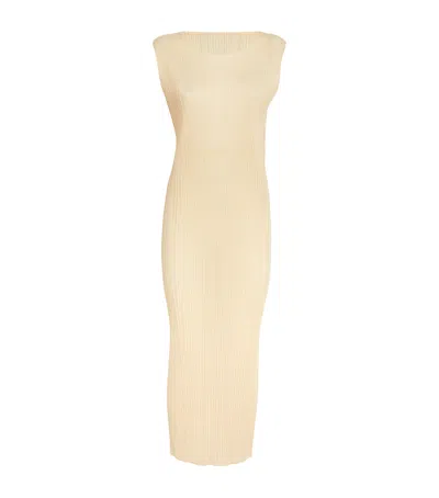 ISSEY MIYAKE PLEATED PEANUTS MIDI DRESS