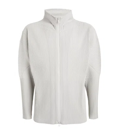 ISSEY MIYAKE PLEATED ZIP-UP CARDIGAN