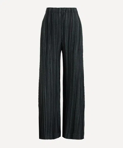 ISSEY MIYAKE PLEATS PLEASE ISSEY MIYAKE WOMEN'S METEOR SHOWER CROPPED WIDE LEG TROUSERS