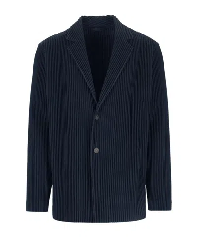 ISSEY MIYAKE HOMME PLISSÉ ISSEY MIYAKE SINGLE-BREASTED V-NECK BLAZER