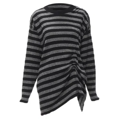 ISSEY MIYAKE STRIPE DRAPED SWEATER