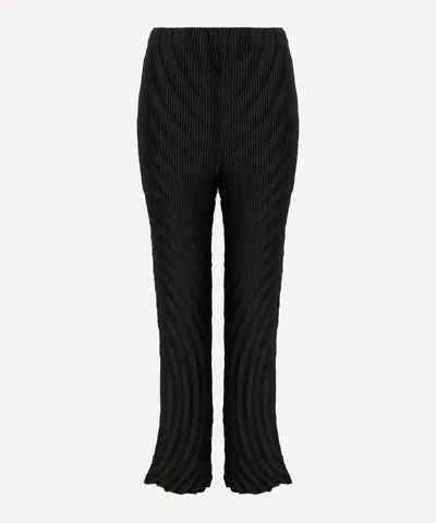 ISSEY MIYAKE ISSEY MIYAKE WOMEN'S NUANCE PLEATS SOLID FLARED TROUSERS