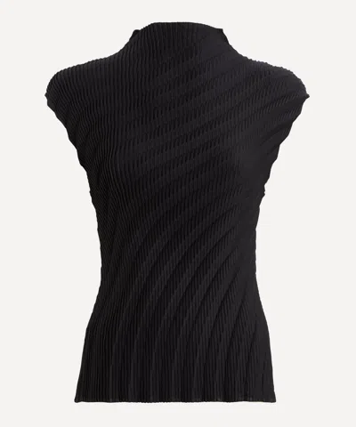 ISSEY MIYAKE ISSEY MIYAKE WOMEN'S NUANCE PLEATS SOLID SLEEVELESS TOP