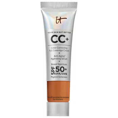 IT COSMETICS MINI CC+ CREAM FULL COVERAGE COLOR CORRECTING FOUNDATION WITH SPF 50+ RICH 0.4 OZ / 12 ML