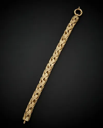 ITALIAN GOLD 14K ITALIAN GOLD 4-ROW BRAIDED LINK BRACELET