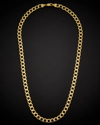 ITALIAN GOLD 14K ITALIAN GOLD AIR SOLID CURB LINK NECKLACE