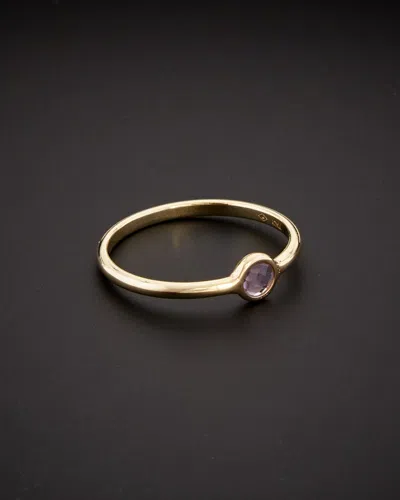 ITALIAN GOLD 14K ITALIAN GOLD AMETHYST RING
