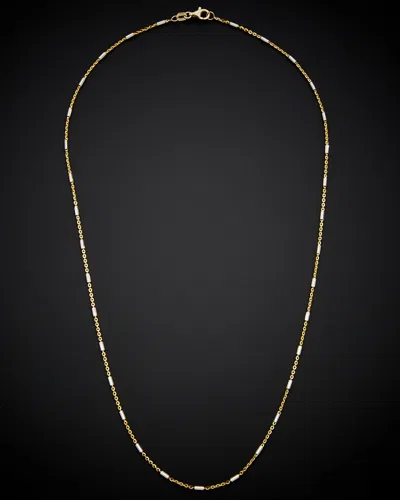 ITALIAN GOLD 14K ITALIAN GOLD BAR & LINK NECKLACE