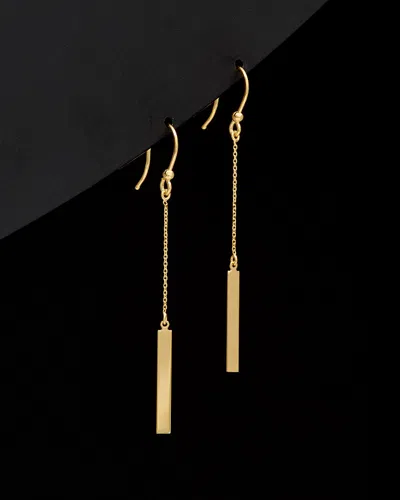 ITALIAN GOLD 14K ITALIAN GOLD BAR DROP EARRINGS