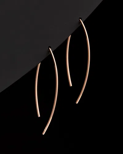 ITALIAN GOLD 14K ITALIAN GOLD BAR WISHBONE THREADER EARRINGS