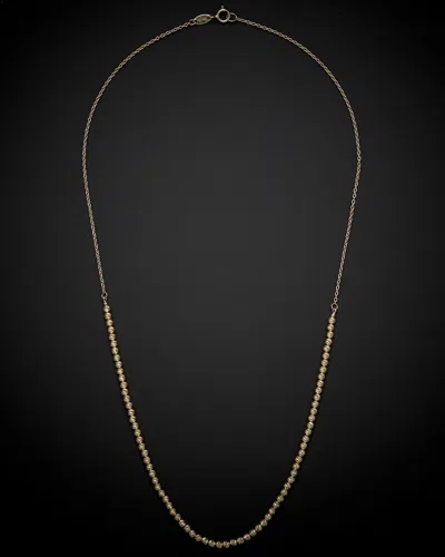 ITALIAN GOLD 14K ITALIAN GOLD BEADED NECKLACE