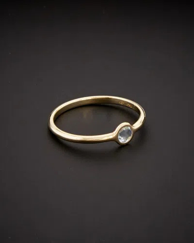 ITALIAN GOLD 14K ITALIAN GOLD BLUE TOPAZ RING