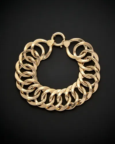 ITALIAN GOLD 14K ITALIAN GOLD BOLD FLAT ROUND LINK BRACELET
