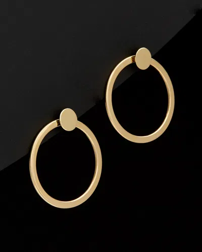 ITALIAN GOLD 14K ITALIAN GOLD CIRCLE 3-IN-1 FRONT-BACK EARRINGS