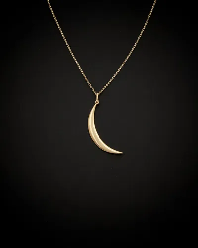 ITALIAN GOLD 14K ITALIAN GOLD CRESCENT MOON NECKLACE