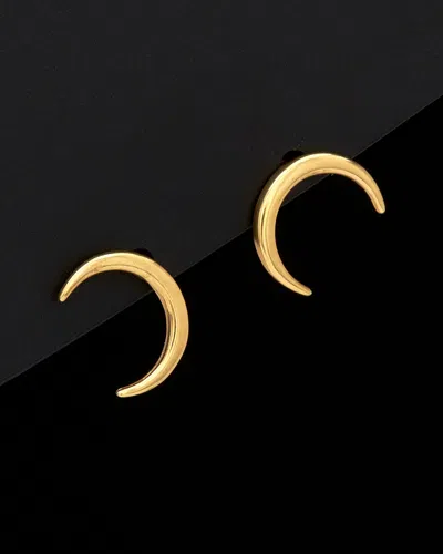 ITALIAN GOLD 14K ITALIAN GOLD CRESCENT MOON STUD EARRINGS