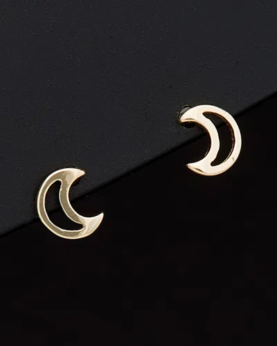 ITALIAN GOLD 14K ITALIAN GOLD CRESCENT MOON STUDS