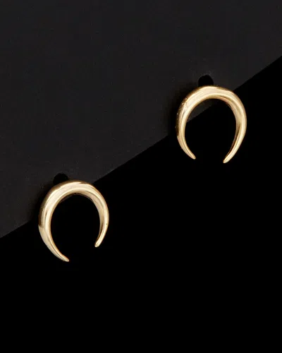 ITALIAN GOLD 14K ITALIAN GOLD CRESCENT MOON STUDS