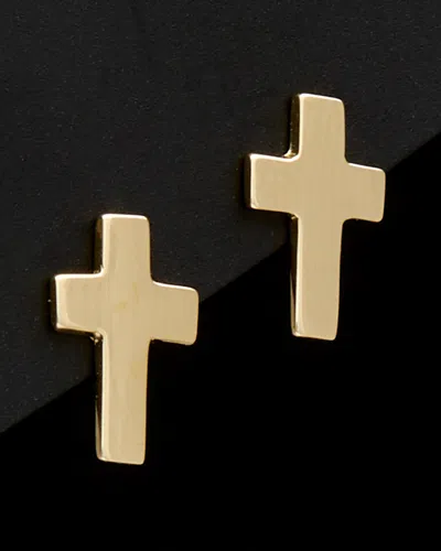ITALIAN GOLD 14K ITALIAN GOLD CROSS STUDS