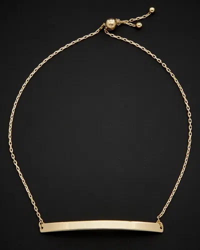 ITALIAN GOLD 14K ITALIAN GOLD CURVED BAR BOLO BRACELET