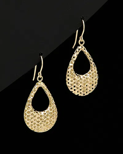 ITALIAN GOLD 14K ITALIAN GOLD CUT-OUT TEARDROP EARRINGS