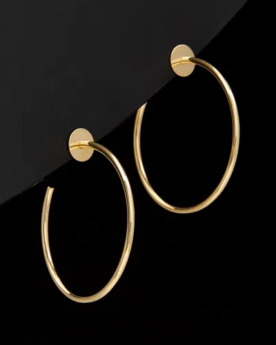ITALIAN GOLD 14K ITALIAN GOLD DISC OPEN HOOPS
