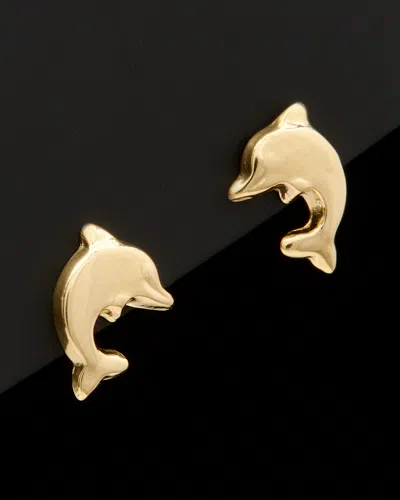 ITALIAN GOLD 14K ITALIAN GOLD DOLPHIN STUDS