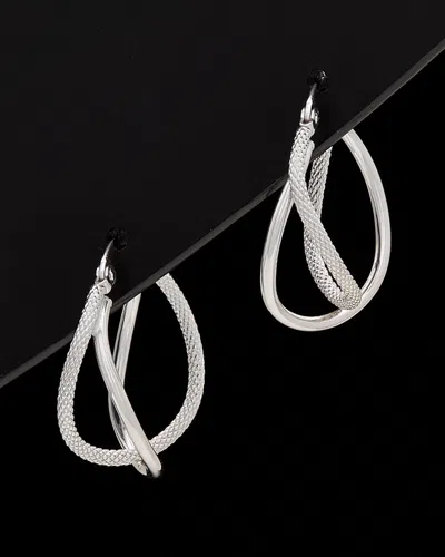 ITALIAN GOLD 14K ITALIAN GOLD DOUBLE HOOPS