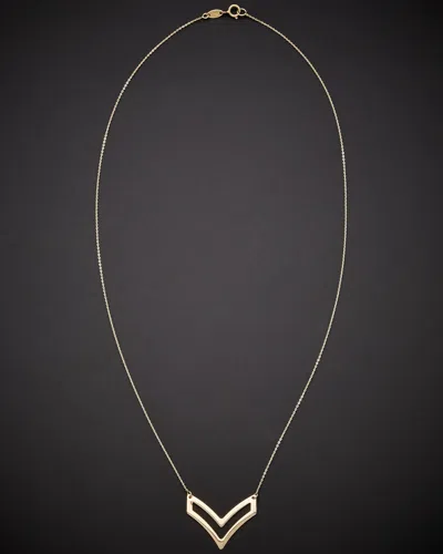 ITALIAN GOLD 14K ITALIAN GOLD DOUBLE V NECKLACE