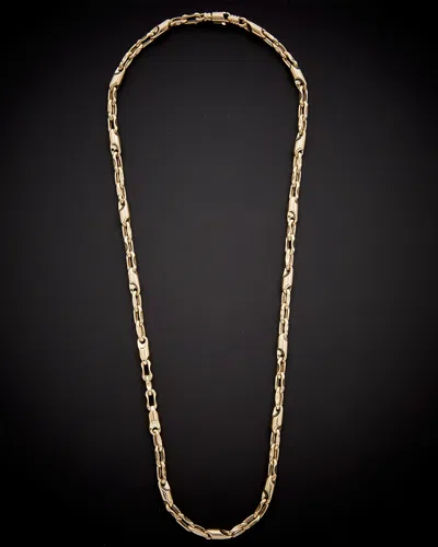 ITALIAN GOLD 14K ITALIAN GOLD FANCY BULLET LINK NECKLACE