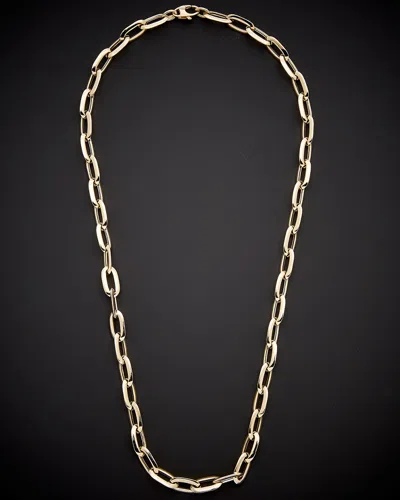 ITALIAN GOLD 14K ITALIAN GOLD FANCY OVAL LINK NECKLACE