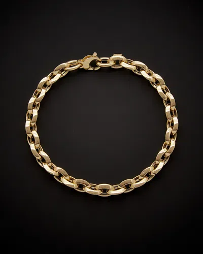 ITALIAN GOLD 14K ITALIAN GOLD FANCY OVAL ROLO BRACELET