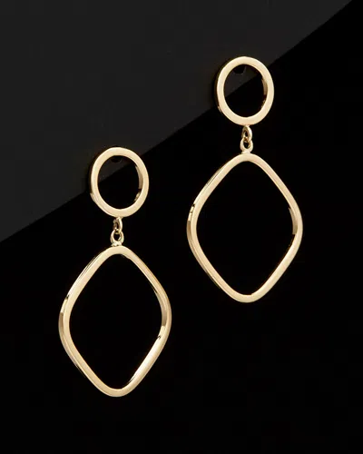 ITALIAN GOLD 14K ITALIAN GOLD FANCY SQUARE DROP EARRINGS