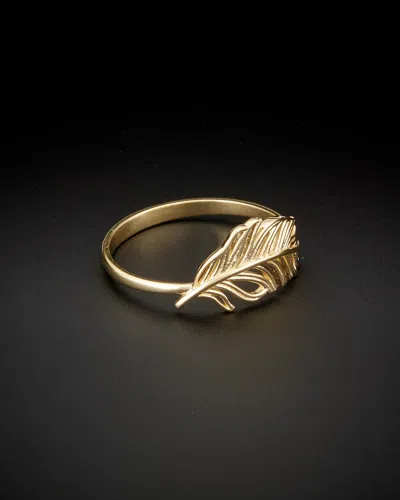 ITALIAN GOLD 14K ITALIAN GOLD FEATHER RING