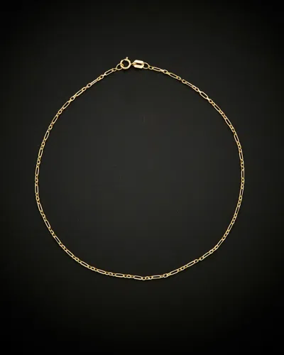 ITALIAN GOLD 14K ITALIAN GOLD FIGARO FORZATINA LINK ANKLET