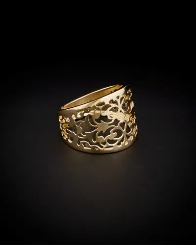 ITALIAN GOLD 14K ITALIAN GOLD FILIGREE CIGAR BAND RING