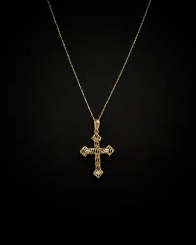 ITALIAN GOLD 14K ITALIAN GOLD FILIGREE CROSS NECKLACE