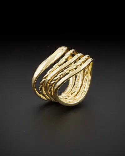 ITALIAN GOLD 14K ITALIAN GOLD FIVE-ROW WAVE RING