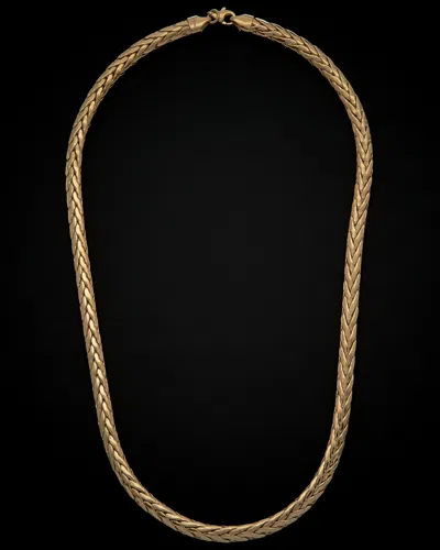 ITALIAN GOLD 14K ITALIAN GOLD FLAT WEAVE NECKLACE