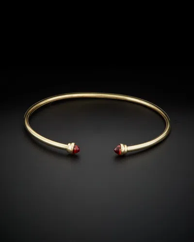 ITALIAN GOLD 14K ITALIAN GOLD GARNET CUFF