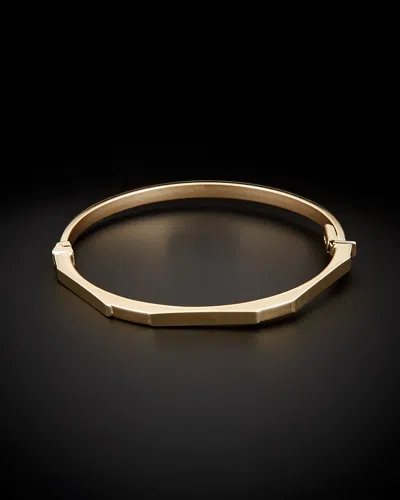 ITALIAN GOLD 14K ITALIAN GOLD GEOMETRIC BANGLE