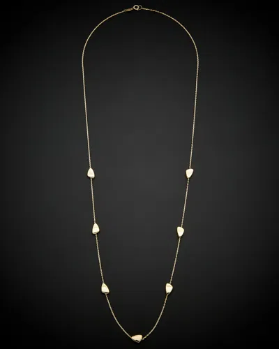 ITALIAN GOLD 14K ITALIAN GOLD GEOMETRIC PEBBLE STATION NECKLACE