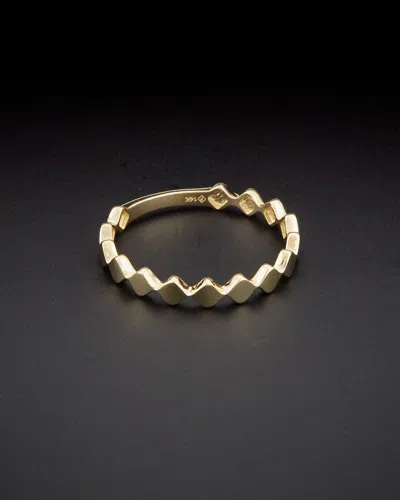 ITALIAN GOLD 14K ITALIAN GOLD GEOMETRIC SHAPE RING