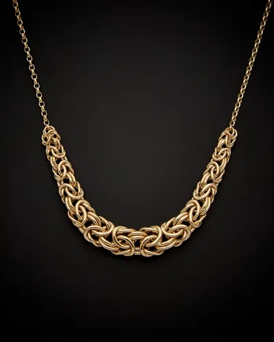 ITALIAN GOLD 14K ITALIAN GOLD GRADUATED BYZANTINE NECKLACE