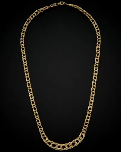 ITALIAN GOLD 14K ITALIAN GOLD GRADUATED DOUBLE LINK NECKLACE