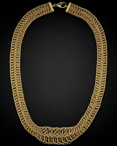 ITALIAN GOLD 14K ITALIAN GOLD GRADUATED ROUND LINK NECKLACE