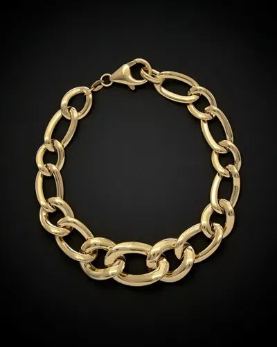 ITALIAN GOLD 14K ITALIAN GOLD GRADUATED TWIST PUFFED OVAL LINK BRACELET