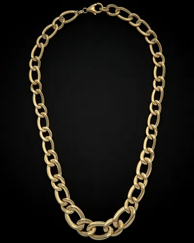 ITALIAN GOLD 14K ITALIAN GOLD GRADUATED TWIST PUFFED OVAL LINK NECKLACE